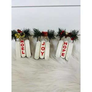 3 Farmhouse Ornaments Christmas Tree Decor